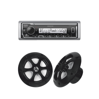 Kit de estéreo con Bluetooth KMR-M332BT | más Par de bocinas KFC-1613MRB | KE/1613MRB