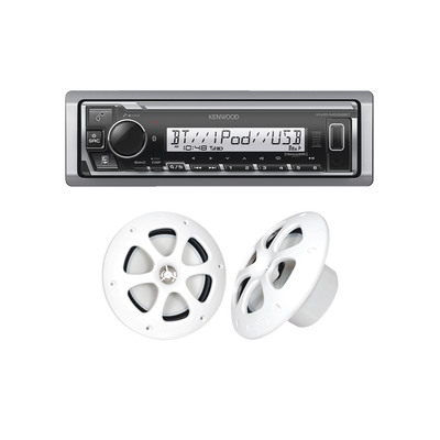 Kit de estéreo con Bluetooth KMR-M332BT |  más Par de bocinas KFC-1613MRW | KE/1613MRW