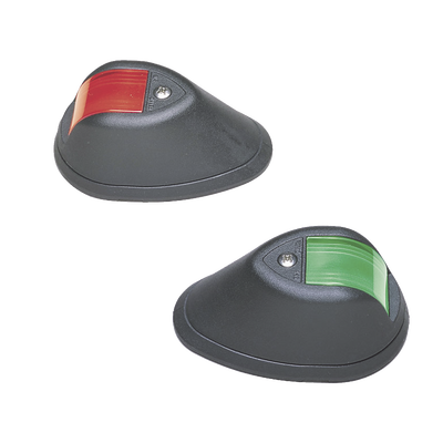 Set de Luces de Navegación Verticales Rojo / Verde con Carcasa en Color Negro para Embarcaciones a Motor de Menos de 20 Metros | 0254-B00-DP1