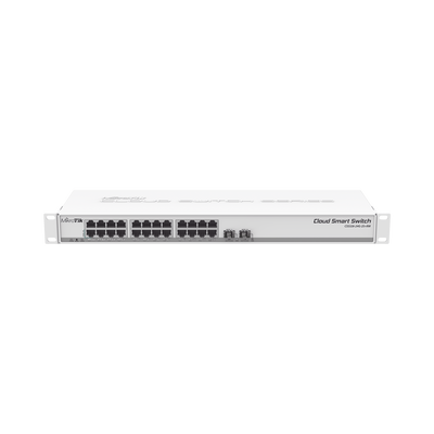 Cloud Smart Switch, 24 puertos Gigabit, 2 puertos SFP+ SwitchOS | CSS326-24G-2S+RM