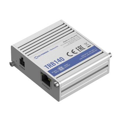 Router Industrial LTE 4G, con 1 puerto Ethernet 10/100/1000Mbps Gigabit | TRB140