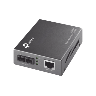 Convertidor Fibra Óptica Multimodo /  1 Puerto RJ45 10/100/1000 Mbps / Puerto Fibra Óptica SC 1000 Mbps / Hasta 550 metros / Plug and Play | MC200CM