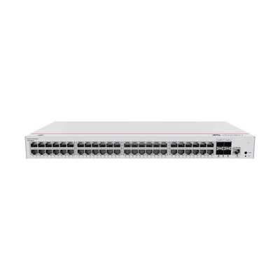 Switch de Acceso Gigabit Administrable PoE Capa 2 / 48 puertos 10/100/1000 Mbps (PoE) / 4 Puertos 1GE SFP Uplink / ERPS / IMGP Snooping / DHCP Snooping / PoE Perpetuo / 380W / Administración Nube Gratis | S220-48P4S
