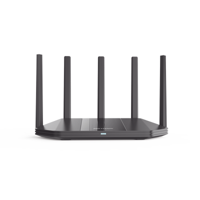 Router Inalámbrico / Wifi 6 / Hasta 1800 Mbps / MESH / Doble Banda AC (2.4 GHz y 5 GHz) / 4 Puertos 1000 Mbps /  5 Antenas Omnidireccional / Interior / Beamforming Optimizado /  Administración Gratuita desde la Nube | DS-3WR18X