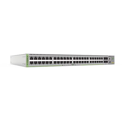 Switch Administrable CentreCOM GS980M, Capa 3 de 48 puertos 10/100/1000Mbps + 4 SFP Gigabit | AT-GS980M/52-10