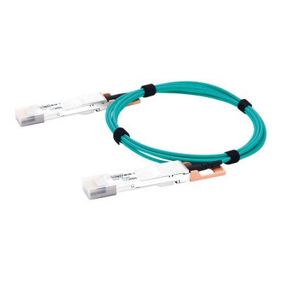 Cable AOC QSFP-DD de 400 Gbps a 400 Gbps / Cable de fibra óptica Activo / Longitud: 2 metros | LP-AOC-400G-2M