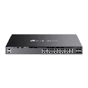 Switch Omada L3 SDN Administrable / 24 puertos PoE af/at Gigabit y 4 puertos SFP+ / Presupuesto PoE 720W / Funciones RIP, VRRP, Servidor DHCP / Administración centralizada OMADA / Fuente Redundante | SG6428XHP