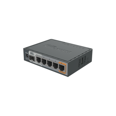 (hEX S) Router Dual Core, 5 puertos Gigabit, 1 Puerto SFP, PoE in, PoE Out | RB760IGS