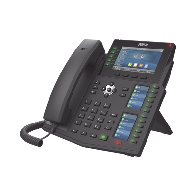 Teléfono IP Empresarial con Estándares Europeos, 20 lineas SIP con pantalla LCD a color, 60 teclas DSS/BLF, puertos Gigabit, IPv6, Opus , PoE/DC | X6U