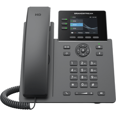 Teléfono IP Grado Operador / 3 Líneas / 12 Botones Virtuales Multiuso / Pantalla LCD 2.8 Pulgadas / Puertos Gigabit con PoE / Audio HD / Compatible con GDMS | GRP2611G