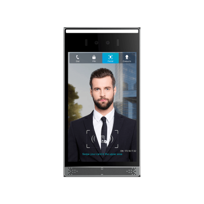 Videoportero IP SIP con Reconocimiento Facial, 8" IPS, 10,000 rostros, anti-suplantación, IP66/IK07, PoE | I68