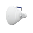 Antena Sectorial 30° tipo Horn para Multipunto, 19.5 dBi. Rango extendido 5.15 - 6.875 GHz. Alto aislamiento al ruido. Compatible solo con AF5XHD, RP5ACGEN2 y LTURocket | UISP-HORN