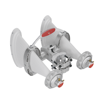 Antena Sectorial Asimétrica de 90° 4900 - 7125 MHz, 15 dBi con soporte mejorado, listas para TwisPort sin pérdida | AH90WB4X4SMA