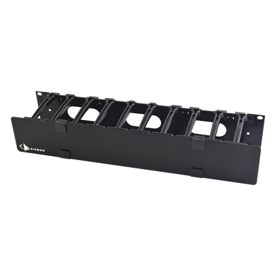 Organizador de Cable Horizontal RouteIT, Sencillo, Para Rack de 19in, 4in de profundidad, 2UR | HCM-4-2U