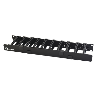 Organizador de Cable Horizontal RouteIT, Sencillo, Para Rack de 19in, 4in de profundidad, 1UR | HCM-4-1U