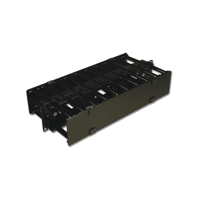 Organizador de Cable Horizontal RouteIT, Doble, Para Rack de 19in, 4in de profundidad, 2UR | HCM-4-2U-D