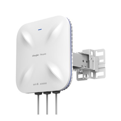 Punto de Acceso Mesh Wi-Fi 6 Industrial para Exterior Sectorial 60°, hasta 5.95 Gbps, MU-MIMO 4x4, Filtros Anti Interferencia y Auto Optimización con IA, puerto eth 2.5G y SFP | RG-RAP6260(H)-D
