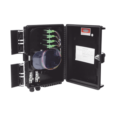 Cierre de Empalme para 24 Fusiones de Fibra Óptica, Interior/Exterior, con 16 Acopladores SC/APC y Splitter 1x16 SC/APC Incluido, IP65 | GFS-16G