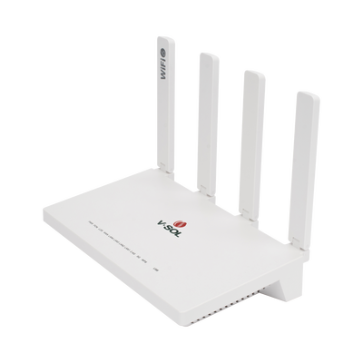 ONU GPON/EPON con Wi-Fi 6 AX1500 / 4 Puertos Gigabit / Puerto PON SC/UPC, Hasta 1500 Mbps | V2804-AX15-R