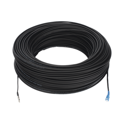 Rollo de Fibra Óptica Drop Redonda G657A2 Monomodo Simplex de 150 Metros (492.13 Pies) con Conectores SC/UPC-SC/UPC para Instalaciones Aéreas, Subterráneas o a la Intemperie | LP-150-SCU