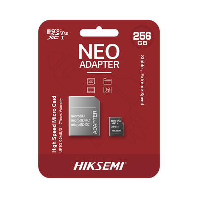 Memoria microSD con Adaptador Ideal para Celular o Tablet / 256 GB / Multipropósito | HS-TF-C1/256G/NEO/A