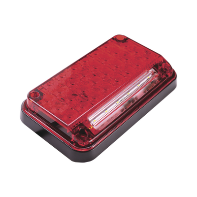 Luz de Advertencia de 7X4", Color Rojo, Con Luz de Trabajo, Ideal para Ambulancias | XLTE2335R