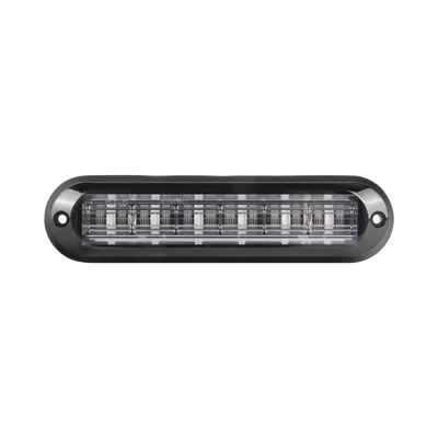 Luz Auxiliar Ultra Brillante IP67 de 6 LEDs, Color Claro, con mica transparente y bisel negro | XLT1835W