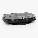 Mini torreta de 48 LED 10" Ámbar/Claro, Lente Transparente, Imán y Encendedor de Vehículo | 5540CAC-VM