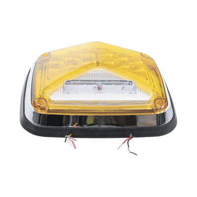 Luz de Advertencia de 8 X 6", Color Ámbar, Con Luz de Trabajo clara, Ideal para Ambulancias | XLTE1755A