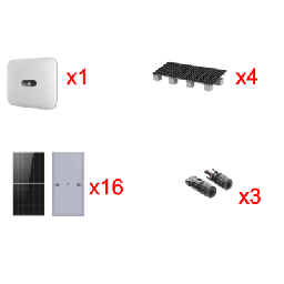 [SUN200010KLKIT] Kit Solar Interconexion  / 10kW  220Vca / Inversor HUAWEI / Montaje Incluido | SUN200010KLKIT