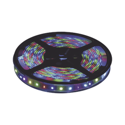 [JLTL-5050-IP65-RGB] Tira Led Multicolor de 5 m / Uso Exterior / Potencia 22 W / 900 lm/ 12 V CD / Necesario transformador  (No incluido). | JLTL-5050-IP65-RGB