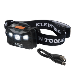 [56048] Lámpara Luz LED Frontal Recargable de 400 Lúmenes, Apagado Automático, con Correa de Tela, Adaptable y Ajustable a Gorros, Cascos, Cachuchas  o directo a Frente Humana (Tipo Minero) | 56048