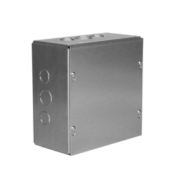 [HUB-SC-1212-04G] Caja Extra Grande 12"x12"x 4"/ Profundidad 4"/Entradas Laterales - Finales 2 Entradas de 1/2"- 3/4", 2 Entradas de  3/4" - 1" y 2 Entradas de 1"- 1 1/4" / Incluye tapa. | HUB-SC-1212-04G