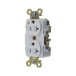 [HUB-IG5362W] Contacto Dúplex Conexión a Tierra Aislada/ 20 A 125 V/ 2 polos 3 Hilos/ Color Blanco/ Nema 5- 20R/ Grado Industrial. | HUB-IG5362W