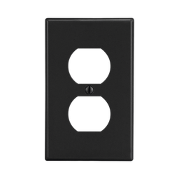 [HUB-P8BK] Tapa para Contacto Dúplex Color Negro. | HUB-P8BK