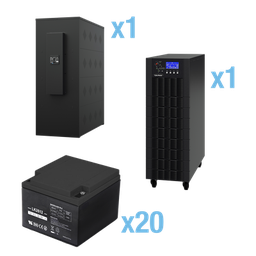 [HSTP3T30K100P-5MIN] UPS Trifásico de 30 kVA/27 kW, Topología Online Doble Conversión, Voltaje de 208/220 Vca de L-L, Respaldo de 5 Minutos al 100% de Carga, Incluye Módulo y Banco de Baterías | HSTP3T30K100P-5MIN