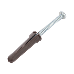 [TP-2B-KIT] Paquete de 10 taquetes café 1 3/4" y 10 tornillos 10mm x 1 3/4" (1104-05002) | TP-2B-KIT