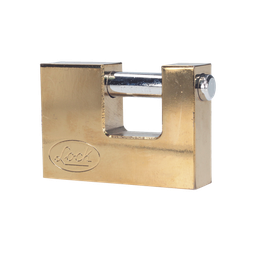 [SYS-L22-C70-ELBB] Candado de acero para Cortina Metálica / Medida 70 mm/ Acabado Latón Brillante / Nivel de Seguridad 6 / Llave Estándar. | SYS-L22-C70-ELBB