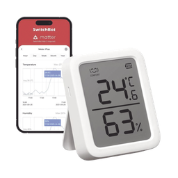 [SWITCHBOTMP] Medidor de temperatura y humedad Datos en pantalla / inalámbrico BLUETOOTH compatible con HUB SwitchBot | SWITCHBOTMP