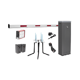 [KIT-XBF-3L] Kit COMPLETO Barrera Izquierda XBF Con Corona LED / Brazo de 3M / Incluye Sensor de Masa, Transformador, Lazo Magnético, Ancla, Fotoceldas y 2 Controles Inalámbricos | KIT-XBF-3L