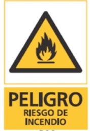 SSMART CARTEL RIESGO DE INCENDIO GRANDE