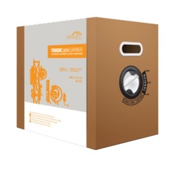 [TC-CARRIER] Bobina de Cable de 305 Metros (1000 Pies), Cat5e Exterior Blindado Carrier Class Color Negro, Cable de Drenado para Descargas Electrostáticas, Divisor Anti-Crosstalk y Blindaje Secundario | TC-CARRIER