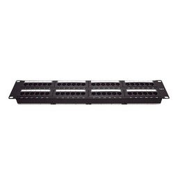 [LP-PP-608] Panel de Parcheo de Impacto (110) UTP de 48 Puertos Cat6, 19 Pulgadas (48.26 cm), 2U, con Barra para Organizar Cable | LP-PP-608
