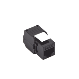 [LP-KJ-610-TTBK] Módulo Jack Keystone Cat6 (Toolless), con Terminación en Ángulo 180 - Color Negro, Compatible con Faceplate y Patchpanel Linkedpro | LP-KJ-610-TTBK