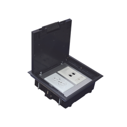 [TH-CP-2M] Caja de Piso para Dos Módulos Universales (Socket M2), para Alimentación Eléctrica y Redes de Datos (11000-33401) No Incluye Faceplates | TH-CP-2M