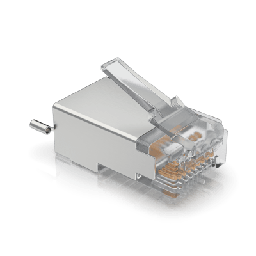 [UISP-CONNECTOR-SHD] Paquete de 100 Conectores RJ45 Blindados Diseñados para Cables Ethernet UISP (UISP Cable Pro y Cable Carrier) | UISP-CONNECTOR-SHD