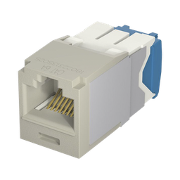 [CJ6X88TGIG] Conector Jack RJ45 Estilo TG, Mini-Com, Categoría 6A, de 8 Posiciones y 8 Cables, Color Gris | CJ6X88TGIG