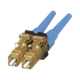 [FLCDSCBUY] Conector de Fibra Óptica LC Duplex OptiCam, Monomodo 9/125 OS2, Pre-pulido, Color Azul | FLCDSCBUY
