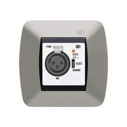 [1105.10] BASE DE ENTRADA MICROFÓNICA XLR PREAMPLIFICADA. BLANCO | 1105.10