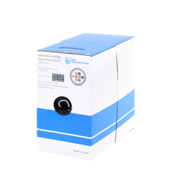 [PRO-CAT-5E-LITE] Bobina de Cable de 305 Metros (1000 Pies), Cat5e, 24 AWG, Color Gris, UL, para Aplicaciones en Videovigilancia, Redes de Datos. Uso Interior | PRO-CAT-5E-LITE